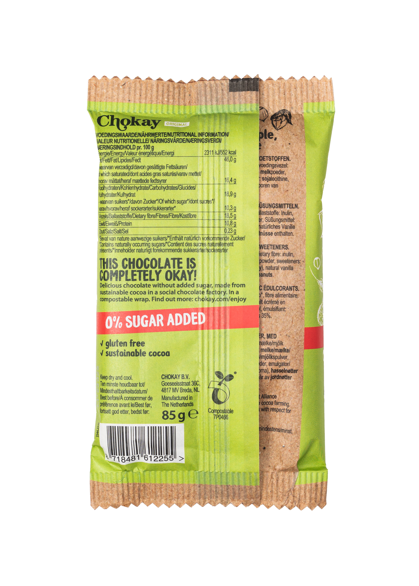 Chokay Melkesjokolade med Hasselnøtter