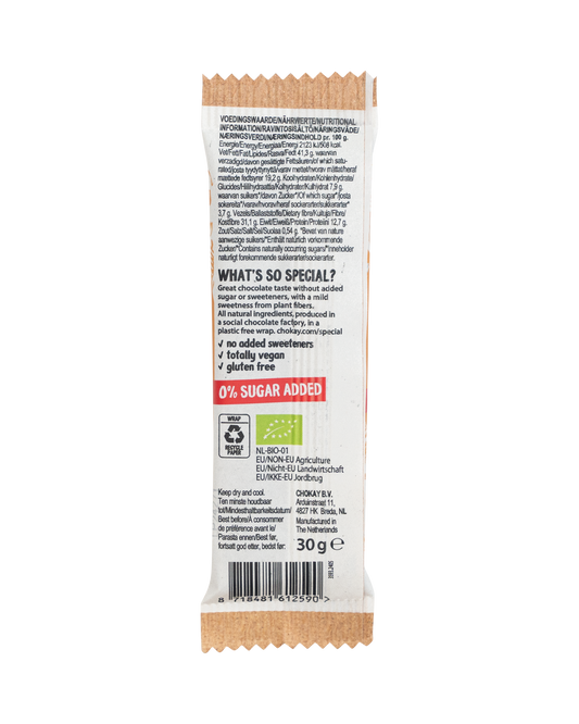 Chokay Økologisk Snack: Extra Mørk Sjokolade, Peanøtter og Karamel