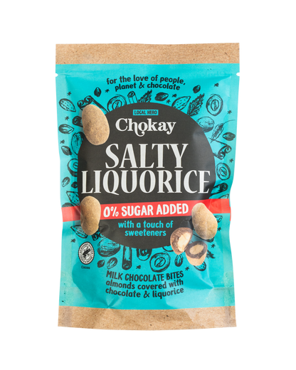 Chokay Premium Lakris med Knasende Mandler og Melkesjokolade