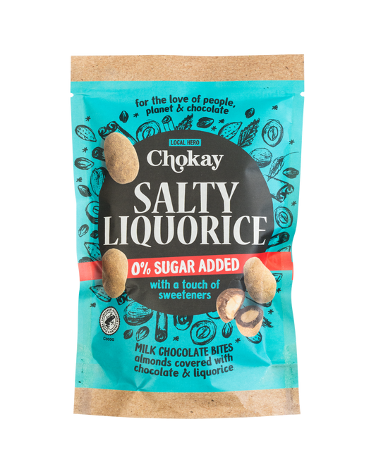 Chokay Premium Lakris med Knasende Mandler og Melkesjokolade