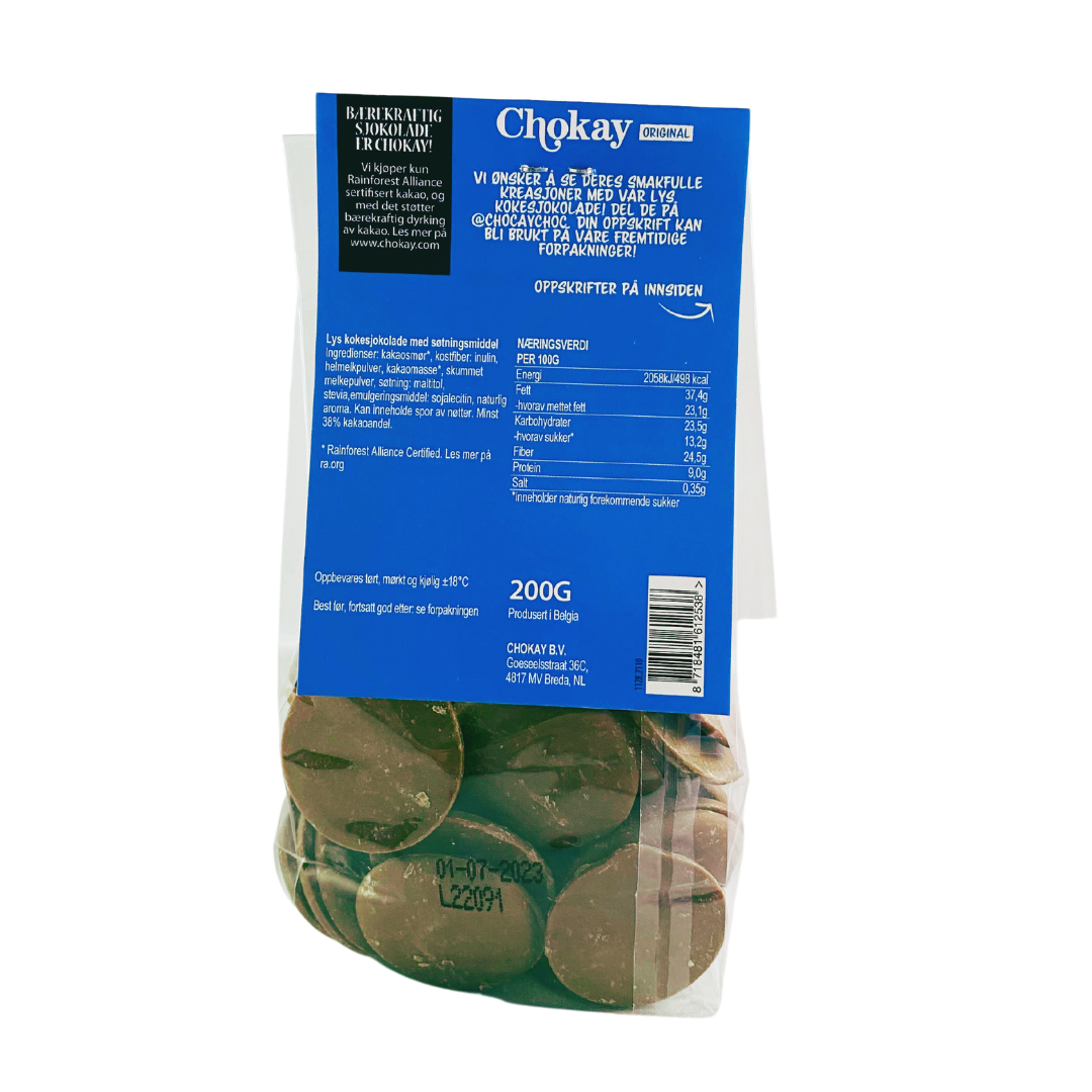 Chokay Lys Kokesjokolade, 150g