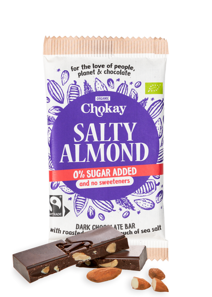 Chokay Økologisk Mørk Sjokolade med Mandler og Sjøsalt