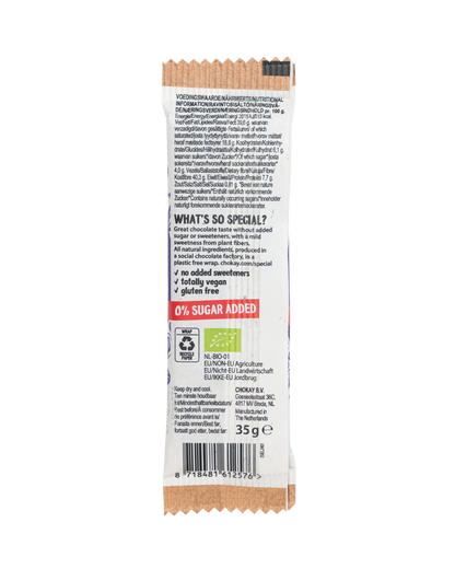 Chokay Økologisk Snack: Mørk Sjokolade med Mandler og Sjøsalt